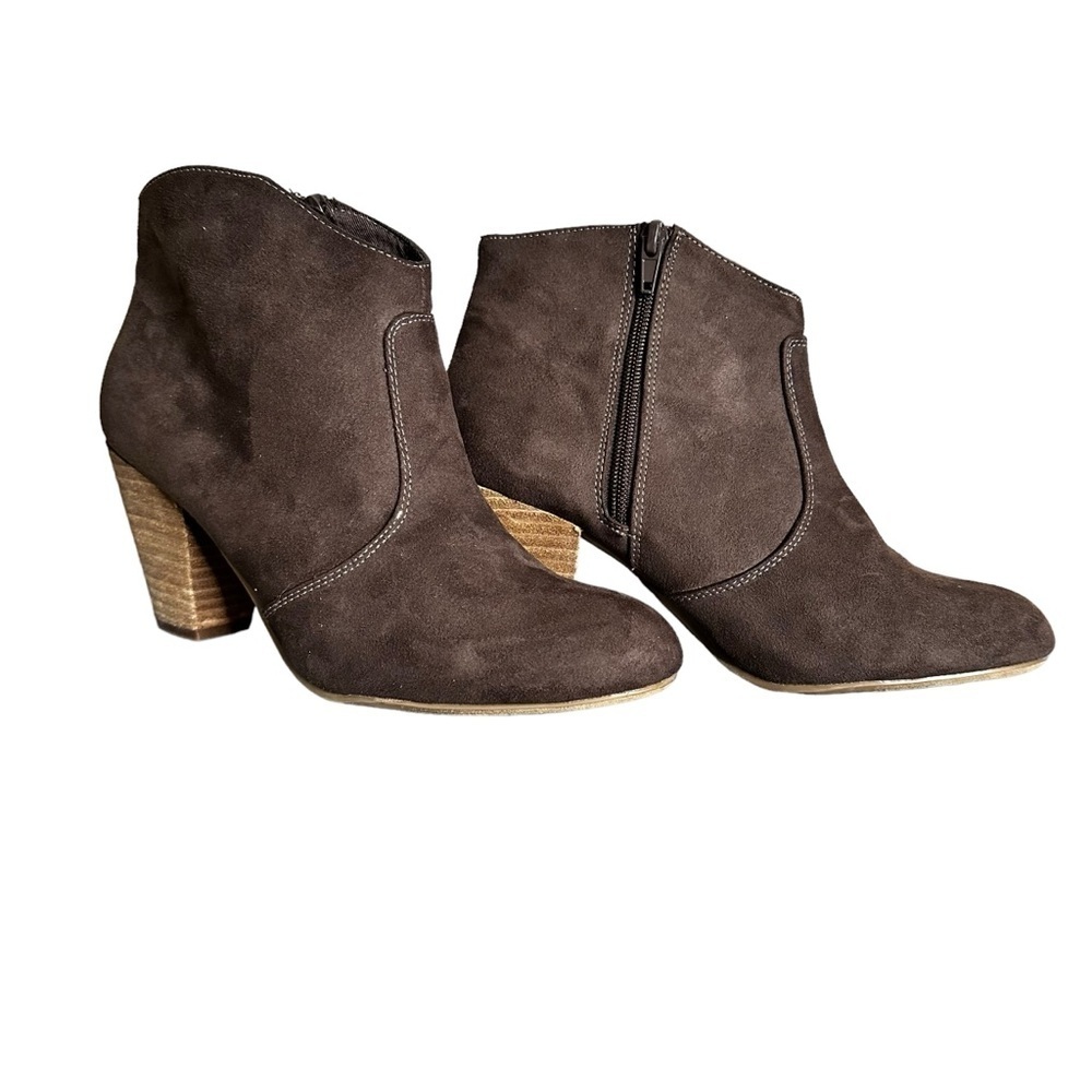 🔴 5 for $40 SALE! 
Report Western Brown Block Heel Booties with Zip Closure sz 9 - Picture 5 of 12